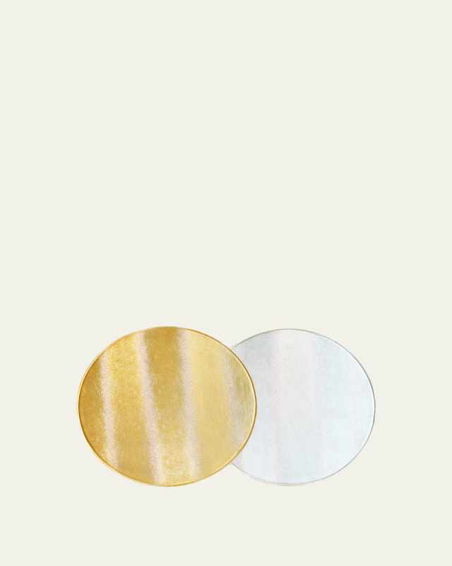 Textured Faux Leather Round Placemat, 15"